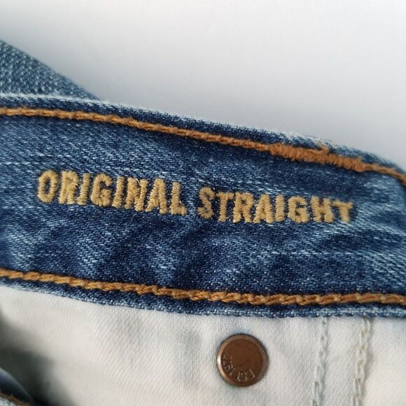 American Eagle Outfitters Jeans Men's 36 Distressed Denim Original Straight Leg - Picture 6 of 11